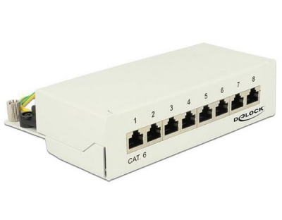 8-Port Desktop Patchpanel Cat.6, geschirmt