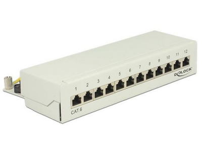 12-Port Desktop Patchpanel Cat.6, geschirmt