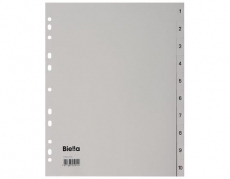 Biella Register Polypropylen A4 1-10, 4Loch