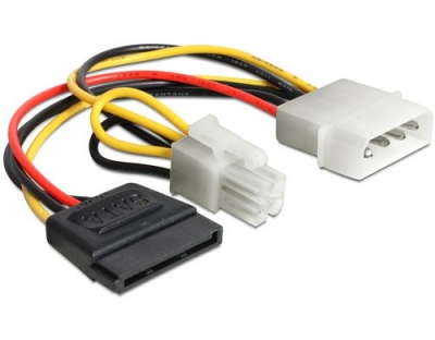 P4 4Pin Stecker & SATA Adapter