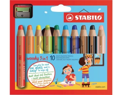 STABILO Woody 3in1 Malstift 10er