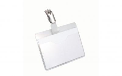 Durable Namensschild m. Clip 60x90mm transp