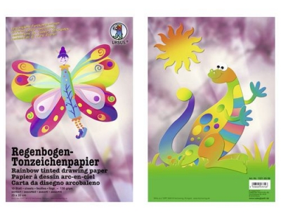 URSUS Tonzeichenpapier 130 g/m2 Regenbogen