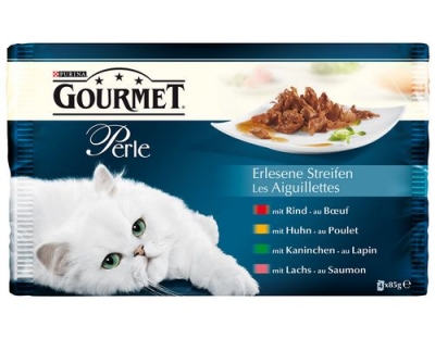 Gourmet Perle Lachs, Rind, Huhn, Kaninchen