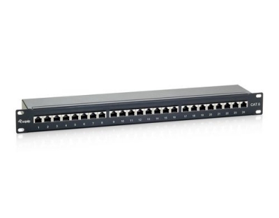 equip 19 Patchpanel: 24 Port, 1HE, schwarz