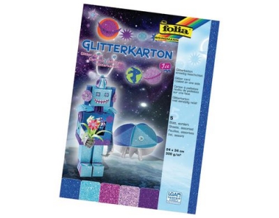 Folia Glitterkarton Ice