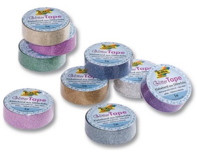 Folia Glitzer-Tape silber 15mm x 5 m