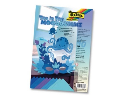 Folia Moosgummi-Set Ton in Ton blau