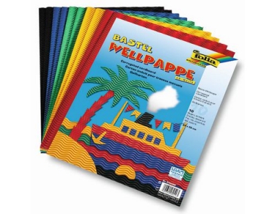 Folia Wellpappe 3D 10-farbig sortiert