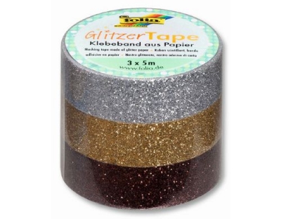 Folia Glitzer-Tape 3er Set 15mm x 5 m
