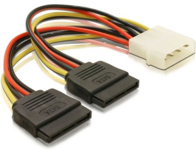 Molex zu 2x SATA Stromanschlusskabel