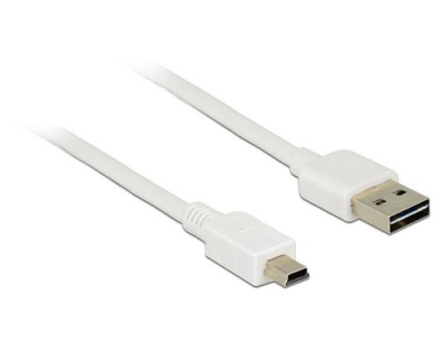 USB2.0-Kabel Easy A-MiniB: 0.5m, weiss