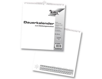 Folia Dauerkalender weiss