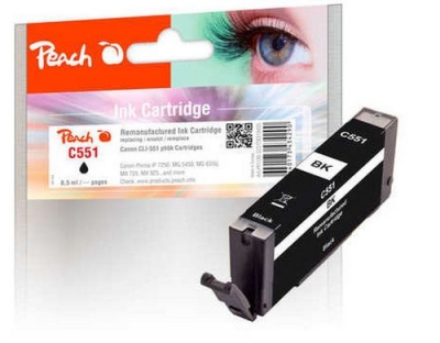 Peach Tinte Canon CLI-551 photo schwarz