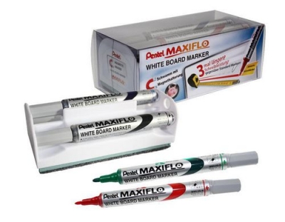 Pentel Whiteboardmarker MAXIFLO Slim 4erSet