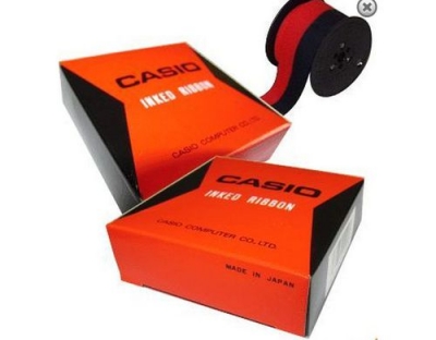 Casio Nylon-Farbband schwarz/rot