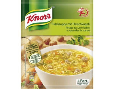 KNORR Fidelisuppe mit Fleischkügeli