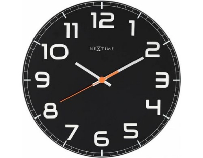 NexTime Wanduhr Classy Round Schwarz