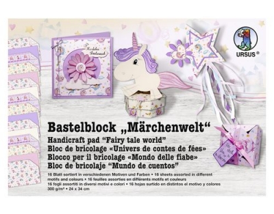 URSUS Bastelblock 300 g/m2 Märchen/Einhorn