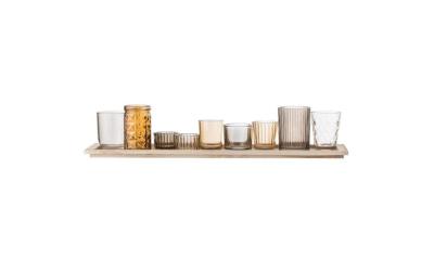 Bloomingville Windlicht-Set Votive Braun