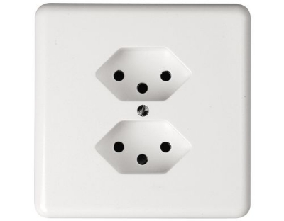 Steffen Steckdose 2xT13, UP, weiss