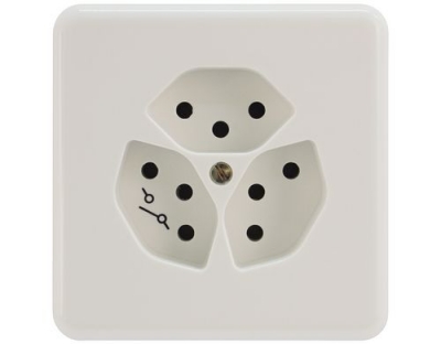 Steffen Steckdose 3xT13G, UP, weiss
