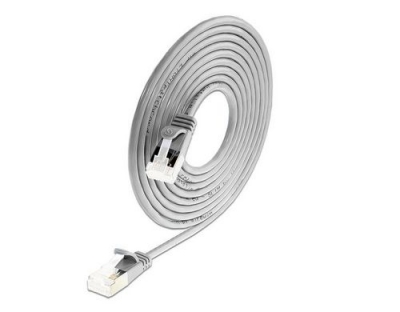 Slim Wirewin Patchkabel: U/FTP, 10cm, grau