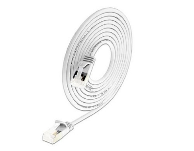 Slim Wirewin Patchkabel: U/FTP, 10cm, weiss