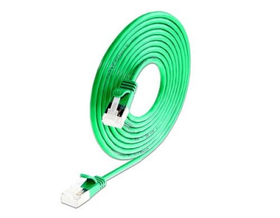 Slim Wirewin Patchkabel: U/FTP, 10cm, grün