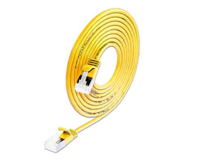 Slim Wirewin Patchkabel: U/FTP, 50cm, gelb