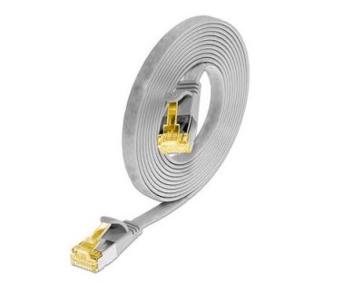 Slim Wirewin Patchkabel: U/FTP, 25cm, grau