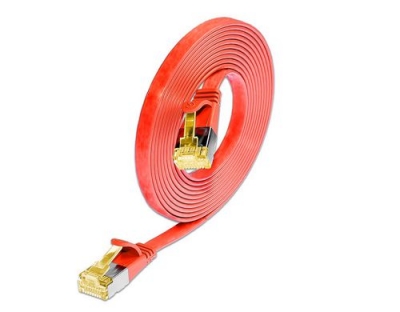 Slim Wirewin Patchkabel: U/FTP, 25cm, rot