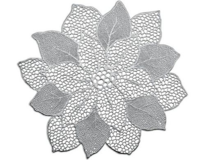 Zeller Present Tischset Flower silber