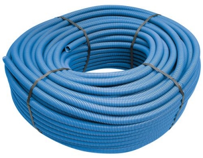 Installationsrohr gewellt blau, M25, 25m