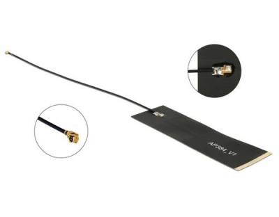 LoRa/MHF Antenne, SMA-Stecker, schwarz