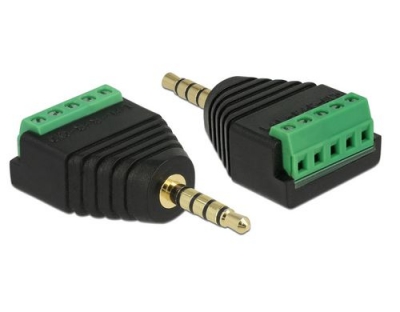 Delock Terminalblock 3.5mm Klinke Stecker