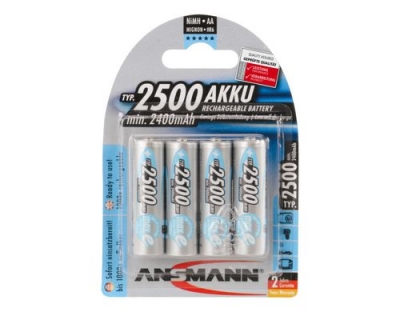 Ansmann Akku AA NiMH 2500 mAh 1.2V 4er