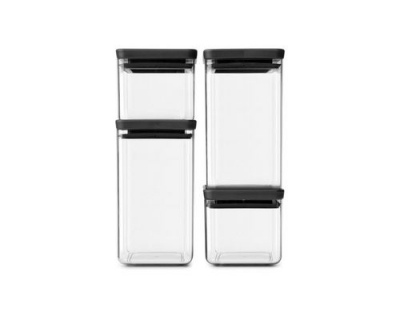 Brabantia 4er-Set Vorratsdose eckig