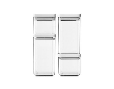 Brabantia 4er-Set Vorratsdose eckig