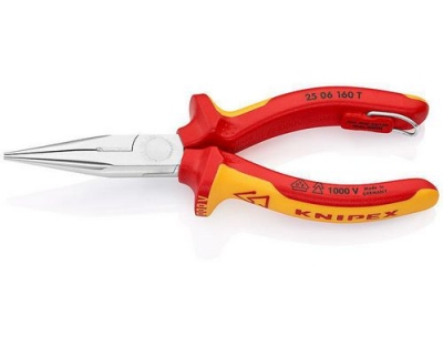 Knipex Flachrundzange mit Schneide 160 mm