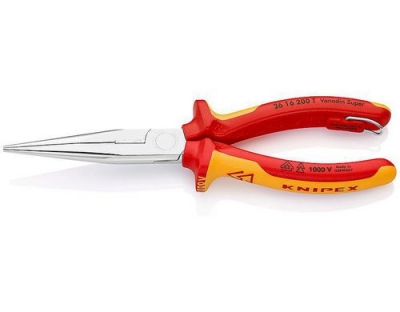 Knipex Flachrundzange mit Schneide 200 mm