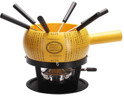 Nouvel Käsefondue Set Parmino gelb