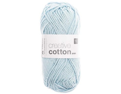 RICO Creative Cotton Aran, Eisblau