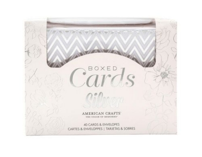 American Crafts Kartenset Silver Foil