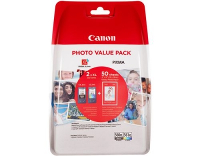 Tinte Canon PG-560XL/CL-561XL + 50 Blatt