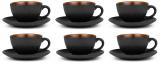 Bitz Kaffeetasse 240ml 6er Set Schwarz/Ambe