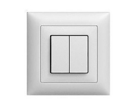 Feller EDIZIOdue Taster dop S-O, UP, weiss