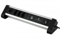 Schönenberger ALU Tisch-Steckdosenleiste