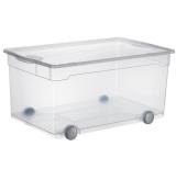 Rotho Clearbox mit Rollen 63 Liter