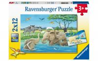 Puzzle Tierkinder aus aller Welt